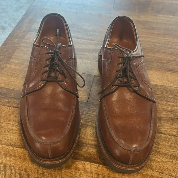 Allen Edmonds Stockbridge Brown Leather Derby Dress Shoes size 7.5 D