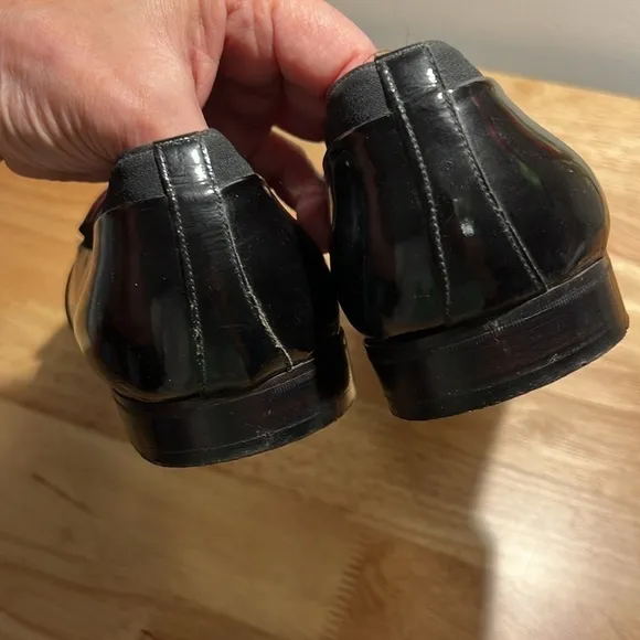Bally men’s loafer shoes. Black patent leather. Made in Italy. Size 13.