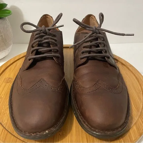 Born Brown Leather Wingtip Oxfords Men's Classic Dress Shoe Size 10.5