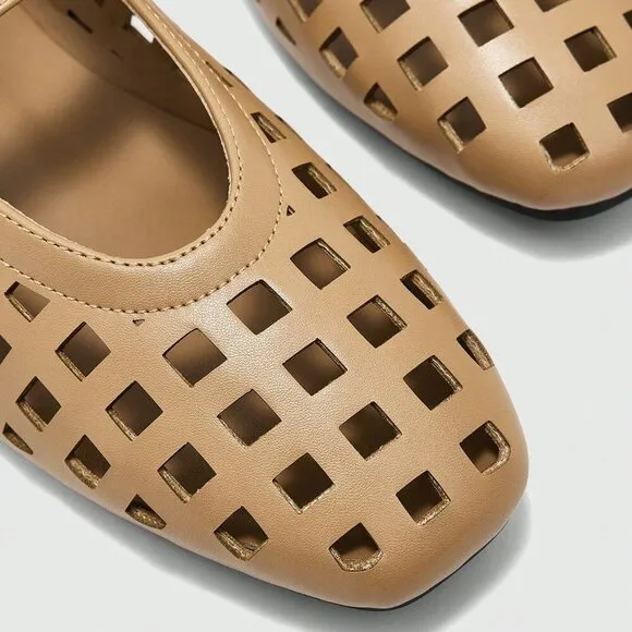 Brown Elegant Vintage Women's Mary Jane Flat Shoes