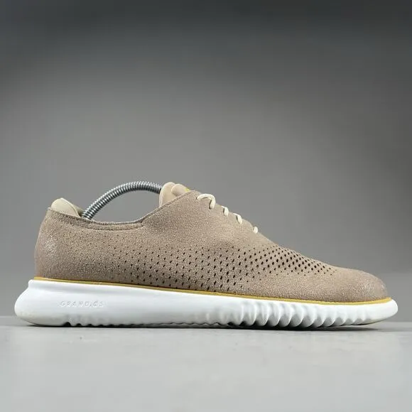 Cole Haan 2.Zerogrand Laser Men's Size 8.5 Oxford Dress Shoes Lined Stucco Suede