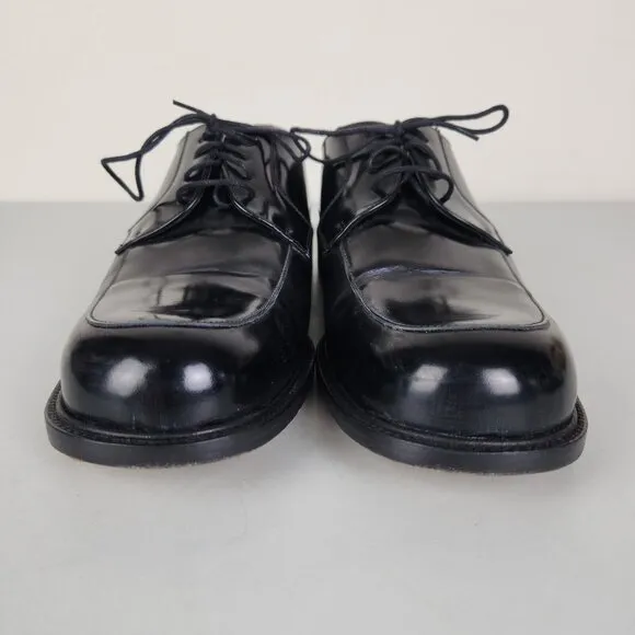 Nettleton Shoes Mens 11 Black Patent Leather Oxford Made In Spain Career Formal