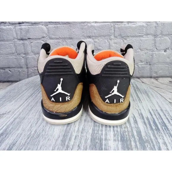 Nike Air Jordan 3 Retro GS Desert Elephant Brown/Black  Youth 6.5Y Women 8 Used
