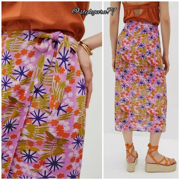 NWT, Anthropologie, Vera for Anthropologie Floral Midi Skirt