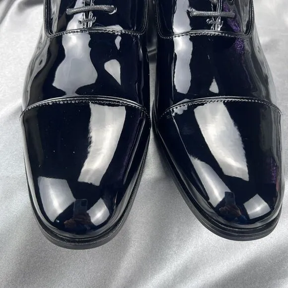 Stacy Adams Mens 9 Wide Gala Tuxedo Shoes Black Patent Leather 24998-004 Wedding