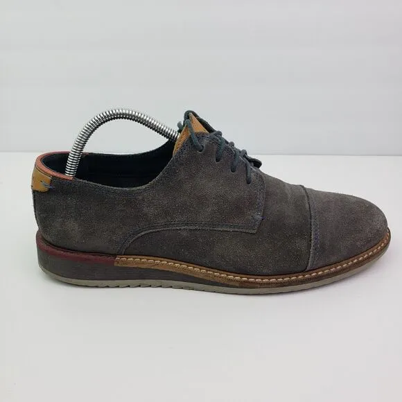 Ted Baker London Gliyne Mens Size 9 Gray Suede Formal Dress Oxford Shoes