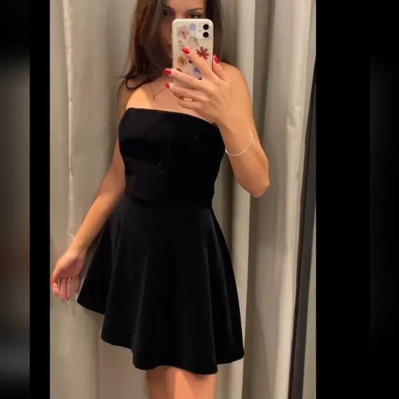Zara  Velvet Jumpsuit Mini Dress Size M